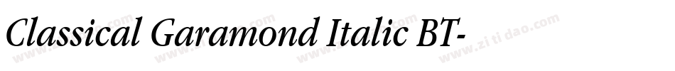 Classical Garamond Italic BT字体转换